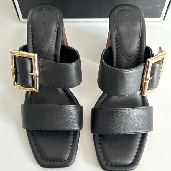 NWT WHBM Bamboo Buckle Mid-Heel Sandal Size 8 - Picture 8 of 10